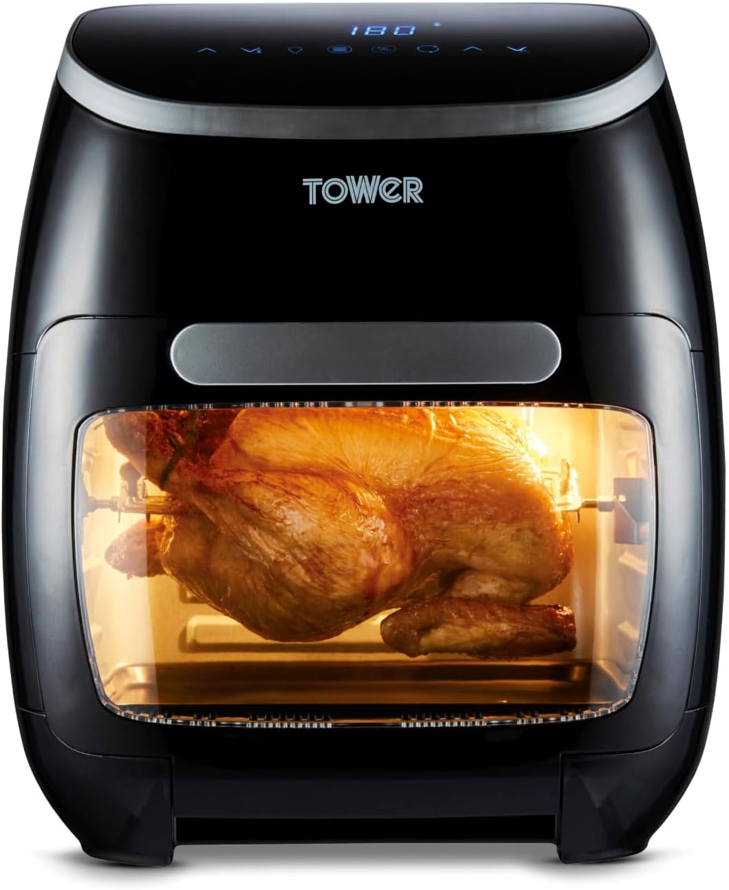 Tower T17039 Xpress Pro 5-in-1 Digitale Heißluftfritteuse mit Schneller Luftzirkulation, 60-Minuten-Timer - Airfryer Heißluftfritteuse XXL 11 l - 2000W - Schwarz