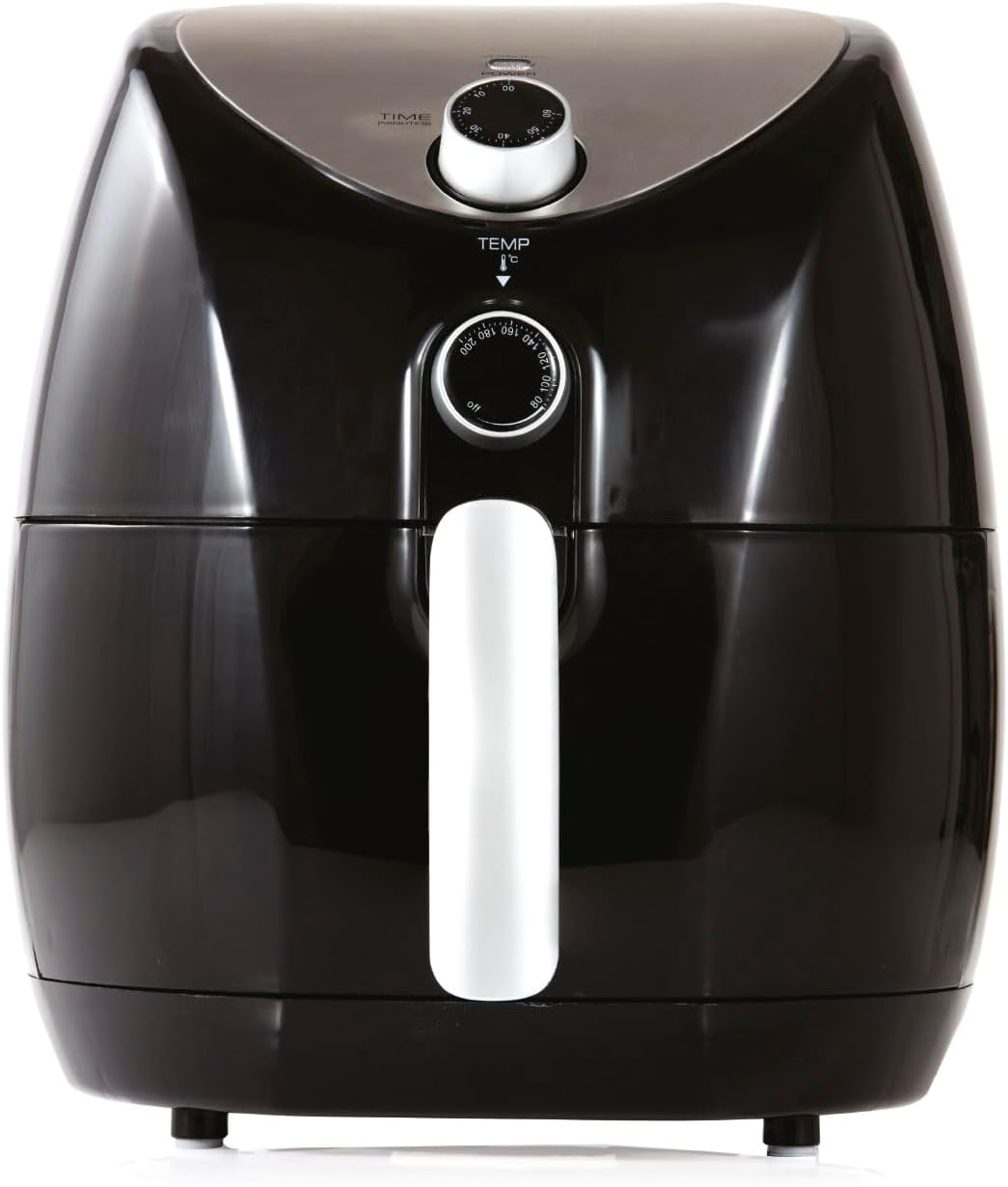 Tower T17021 Heißluftfritteuse für die Ganze Familie mit Schneller Luftzirkulation - 60-Minuten-Timer - Airfryer 4,3L 1500W - Schwarz