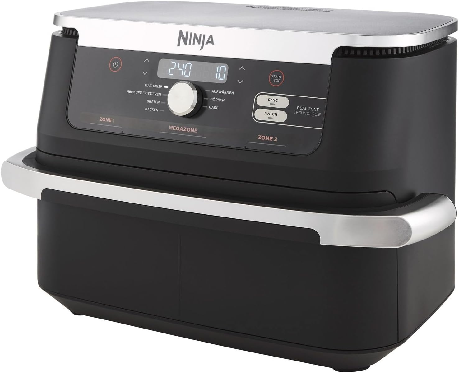 Ninja AF500DE Foodi FlexDrawer Heißluftfritteuse 10,4l schwarz